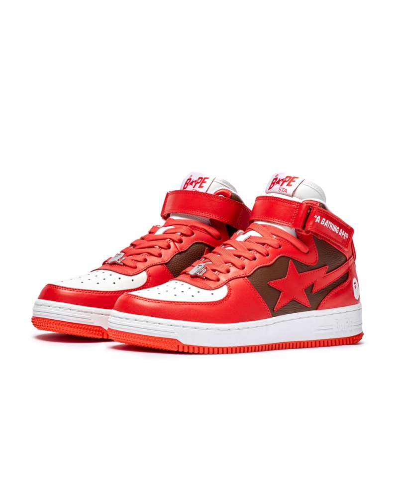 Basket Bape STA MI #2 M2 Rouge Clair Homme | ZBK-36642053